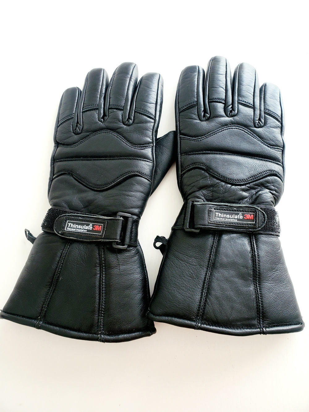 3M Thinsulate Black Insulated Leather Ski Gloves - Size XS